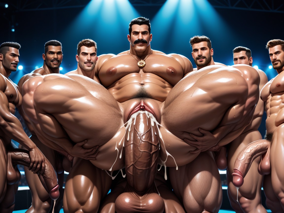 Close Up, Sweaty, Standing AI Gay Porn