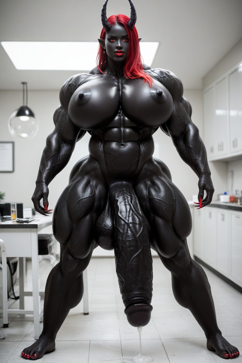 Ultra Muscular, Laboratory, Cosplay Shemale AI Porn