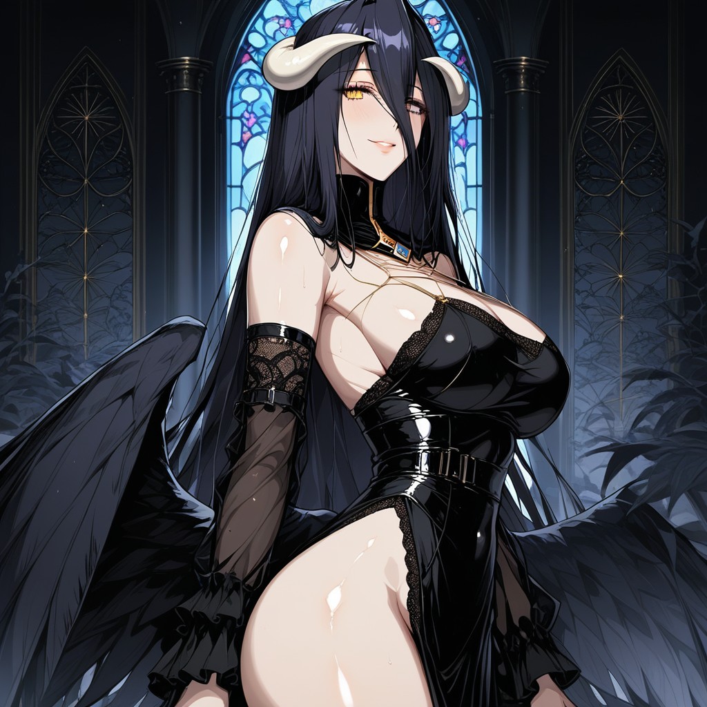 Black Dress, Black Separate Sleeves, 25+ Hentai IA