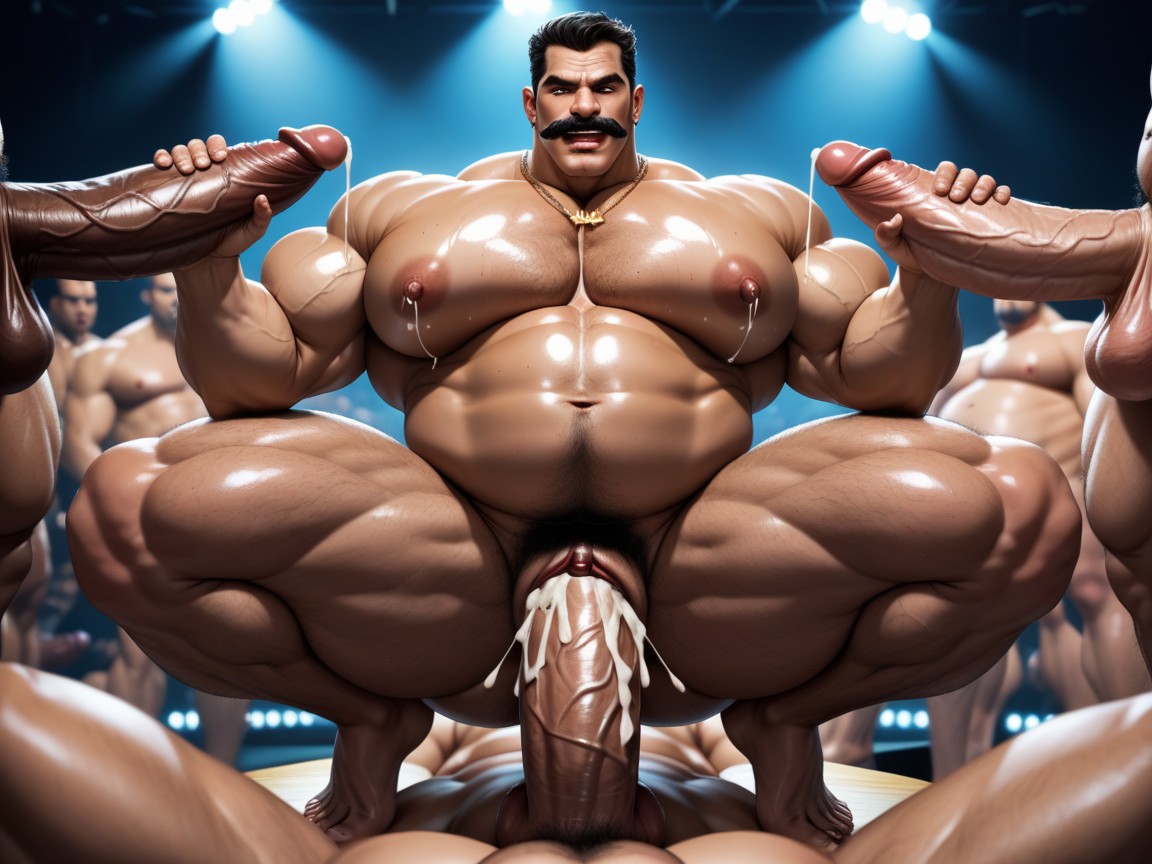 Épais, Triple Penetration, Huge Hyper Cocks Pushing Up Hyper Boobs Porno IA Gay