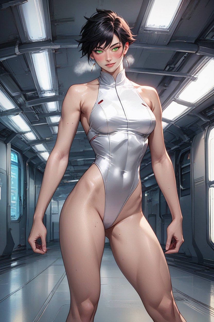 Asian, Best Detailed Hair, Leotard Hentai AI Porn