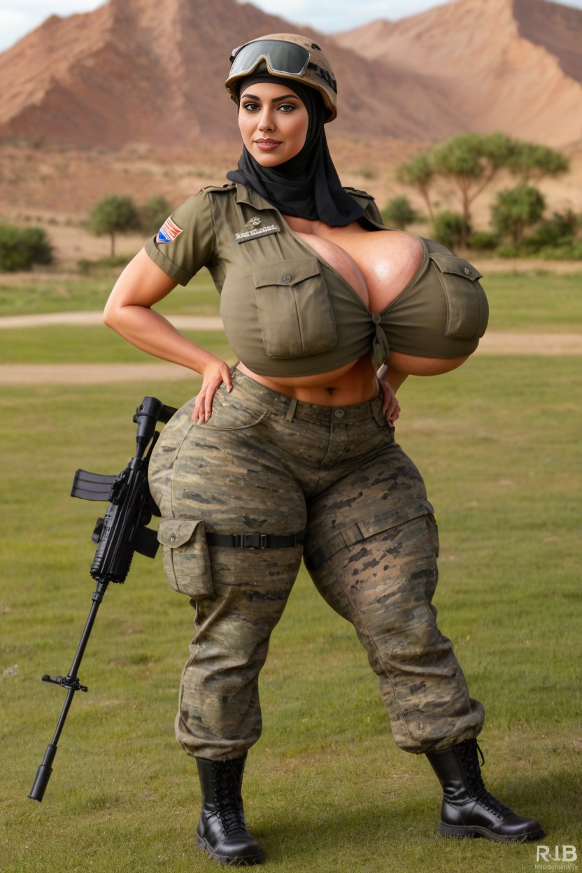 Bulging Ass, Hdr, Hyper Huge Wide Hips AI Porn