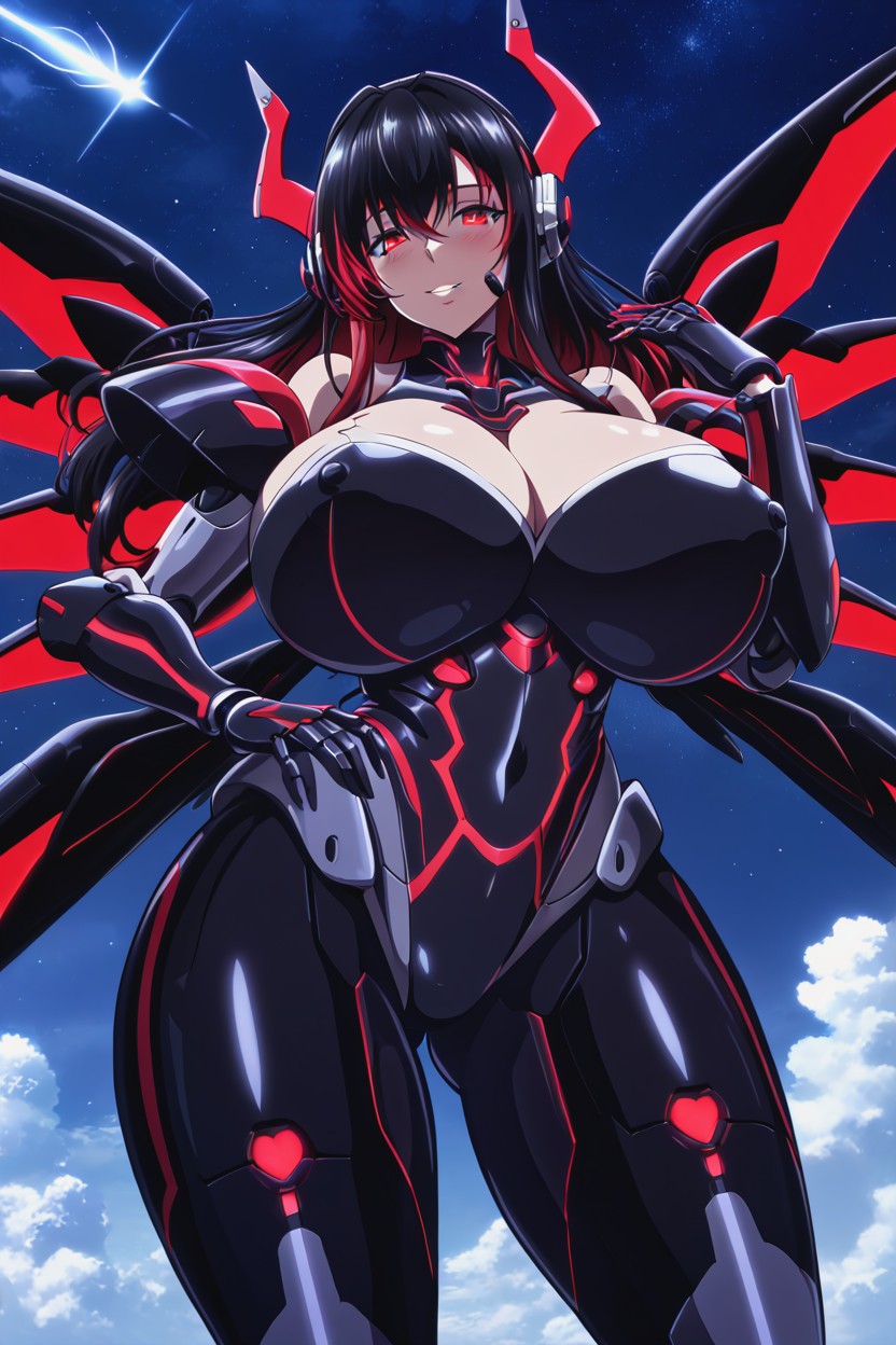 Red Eyes, Wide Hips, Horny Hentai AI Porn