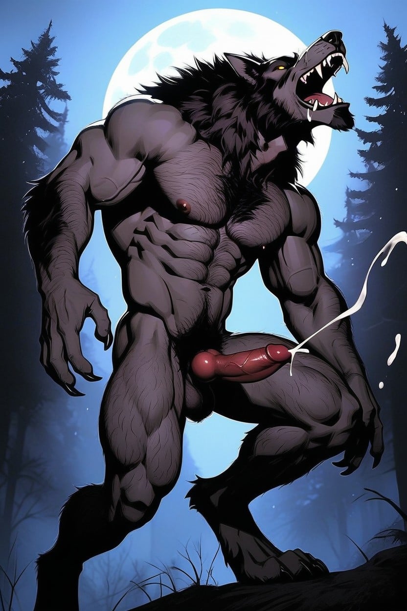 Waist Shot, Extremely Fine Artistic Details Shown In The Picture, Large Fangs AI Gay Porn
