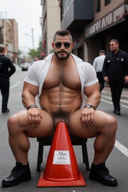 Grinning, Transman, Traffic Cone Porno IA Gay