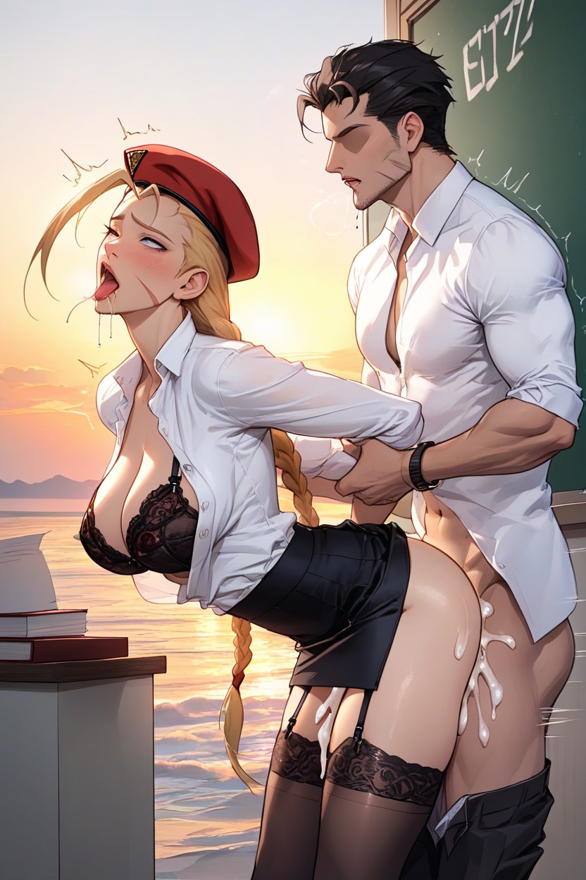 Ahegao, Bracelets, Creampie Hentai AI Porn