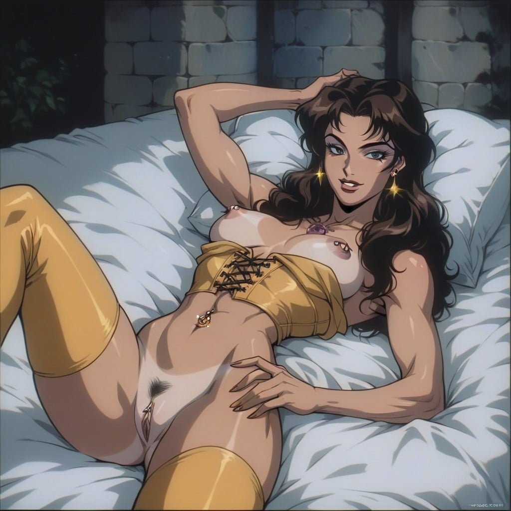 Navel Piercing, Detailed Body, Stomach Shown Hentai AI Porn