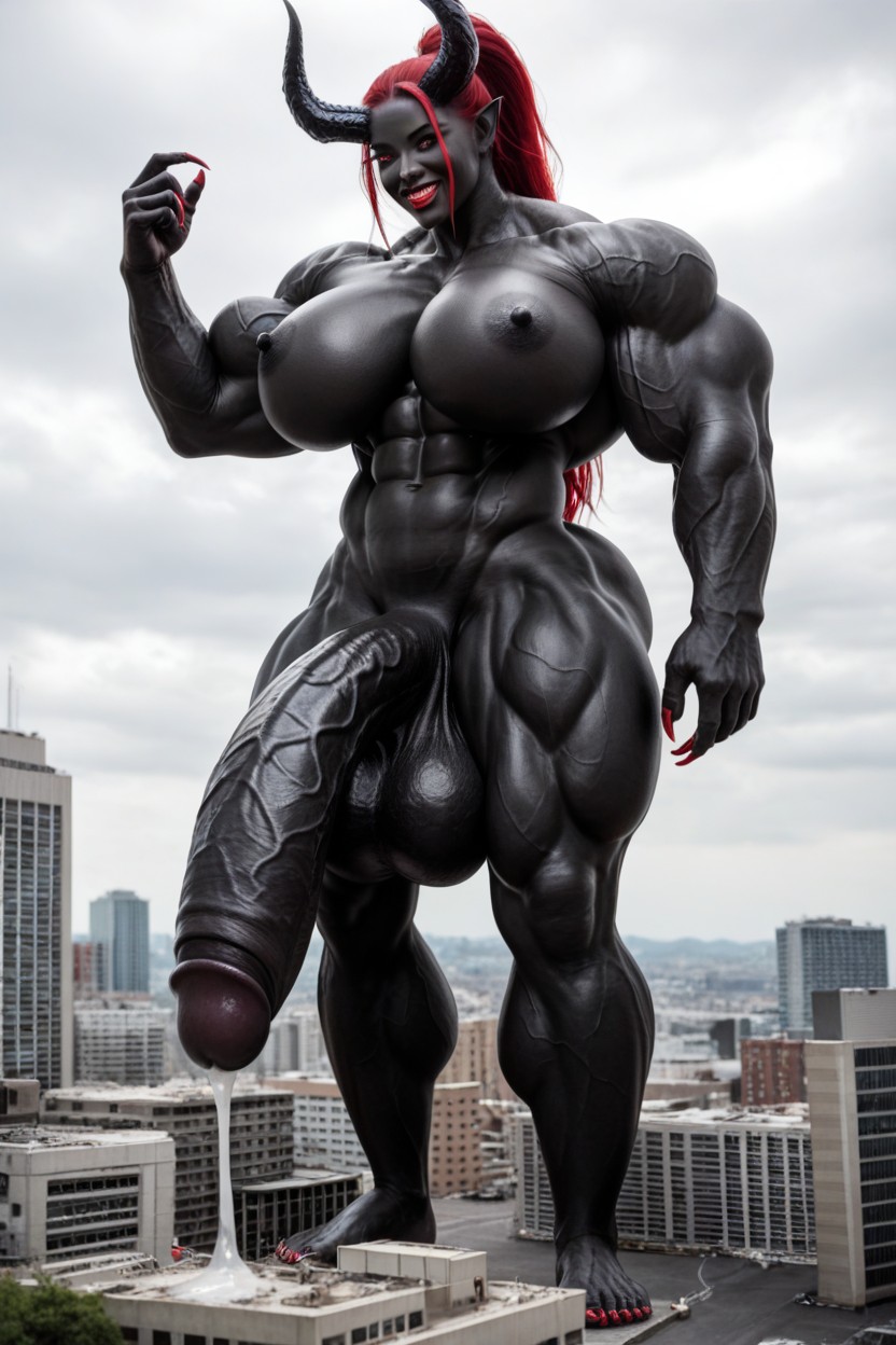 Apocalypse, Giant Body, Venom Skin Shemale AI Porn