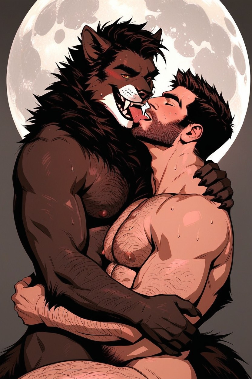 Happy, Both Are Naked, Eyes Are Wide Open With Excitement Porno IA Gay