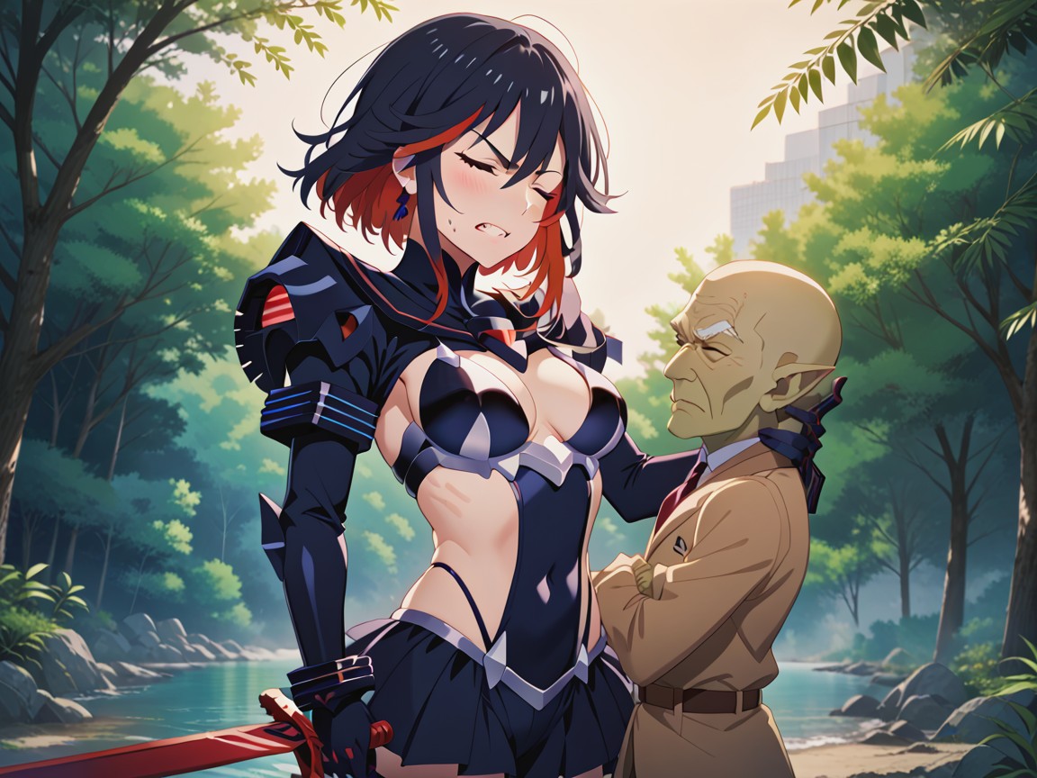 Small Breasts, Taller Female, Angry Hentai AI Porn