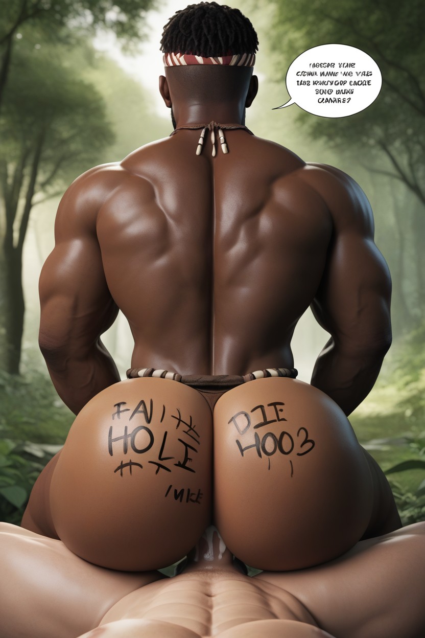 Bottom In Control, Big Muscular Bubble Butt, Men Only AI Gay Porn