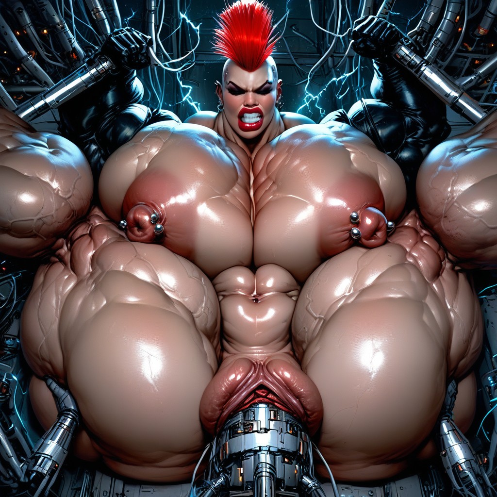 Huge Pussy Lips, Huge Vaginal Penetrations, Massive Pectorals AI Porn