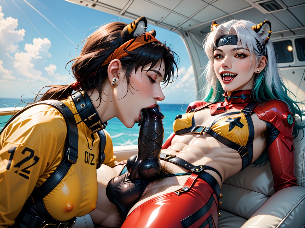 18+, Swimsuit, Teal Hair Furry AI Porn