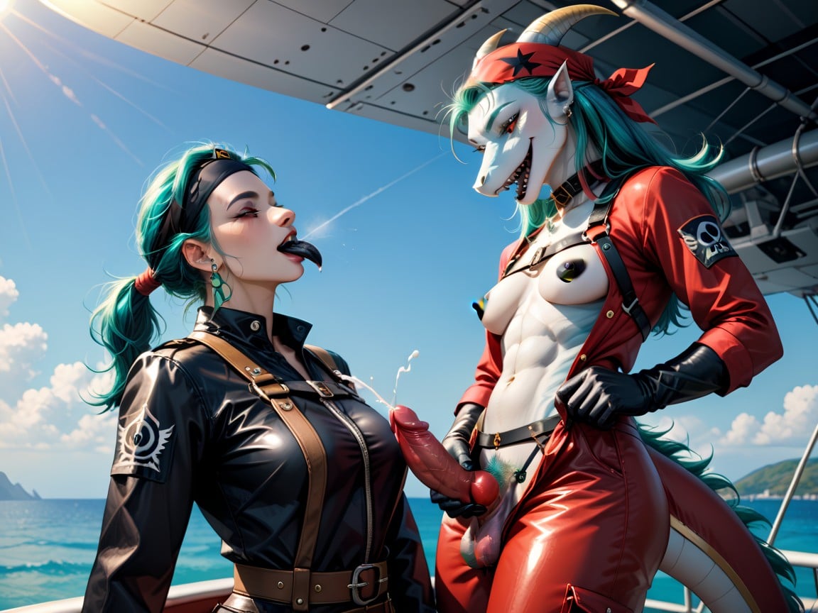 Throbbing, Teal Hair, Wild AI兽人黄片