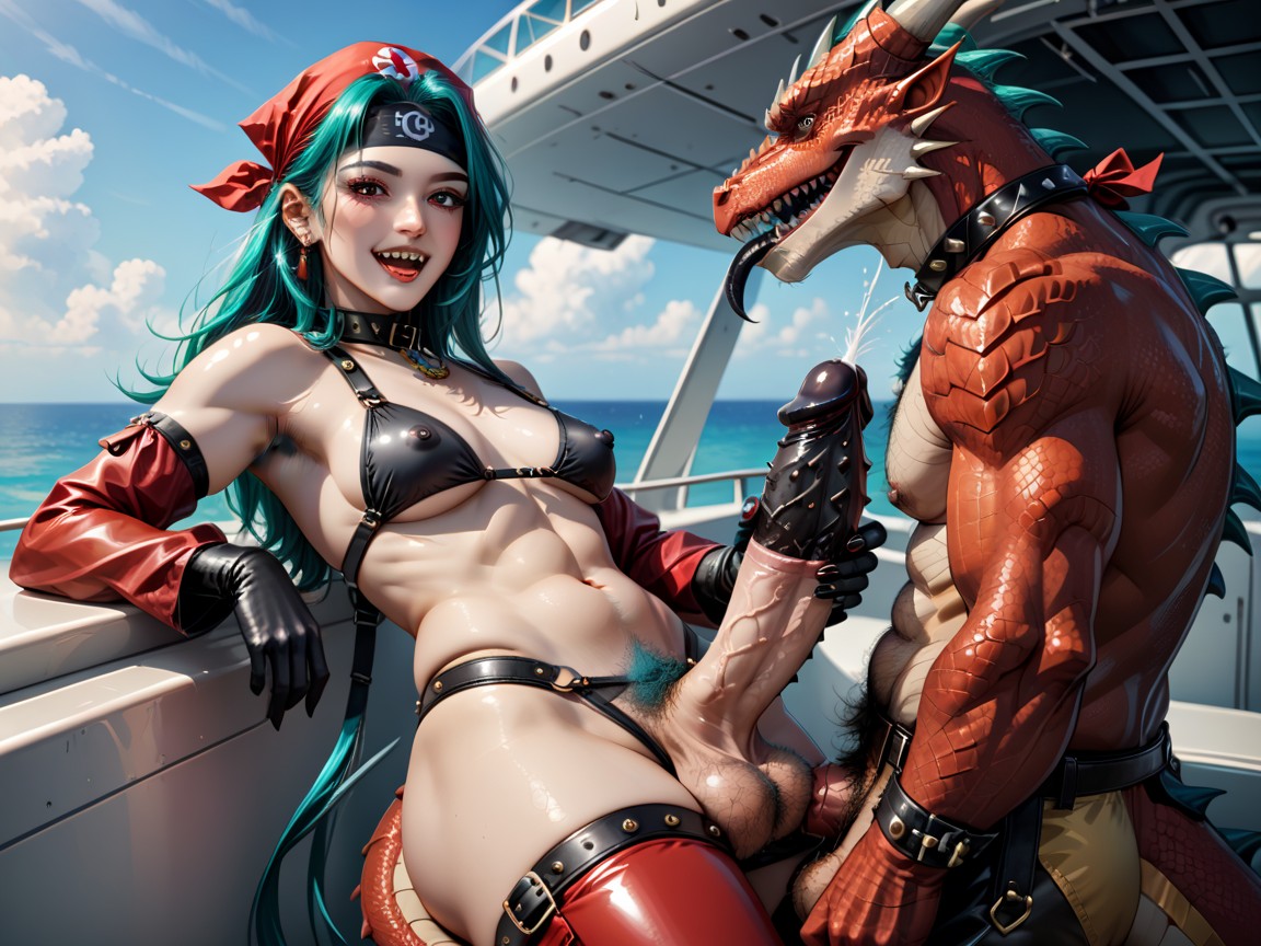 Deep Throat, Spiked Penis, Cock Jewelry Furry AI Porn