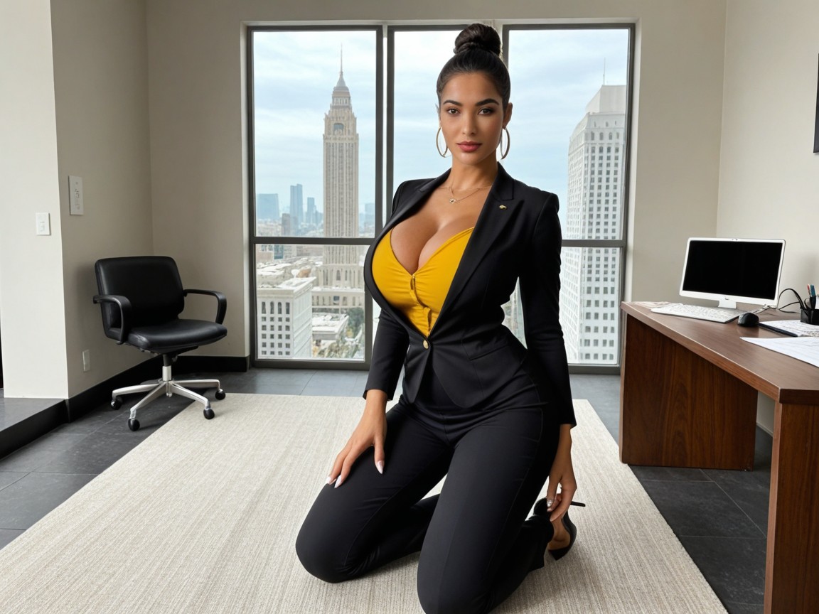 18+, Office, Hourglass Figure AI Porn