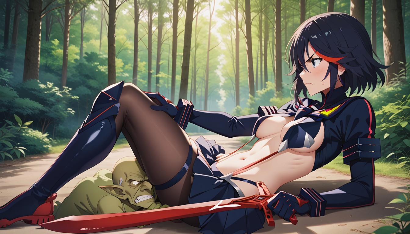 Detailed Eyes, Laying, Male Goblin Hentai AI Porn