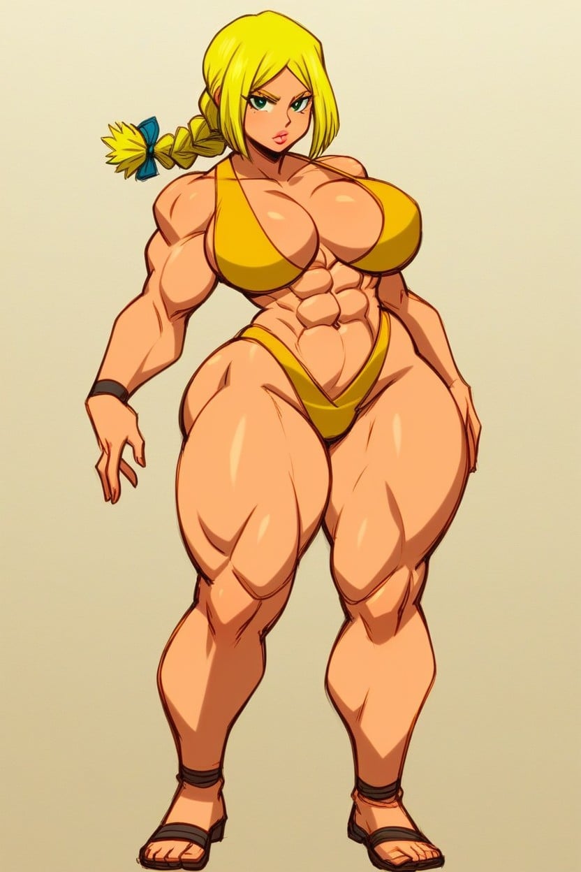 Braided Ponytail Hair, Nikki, Thick Lips Hentai AI Porn