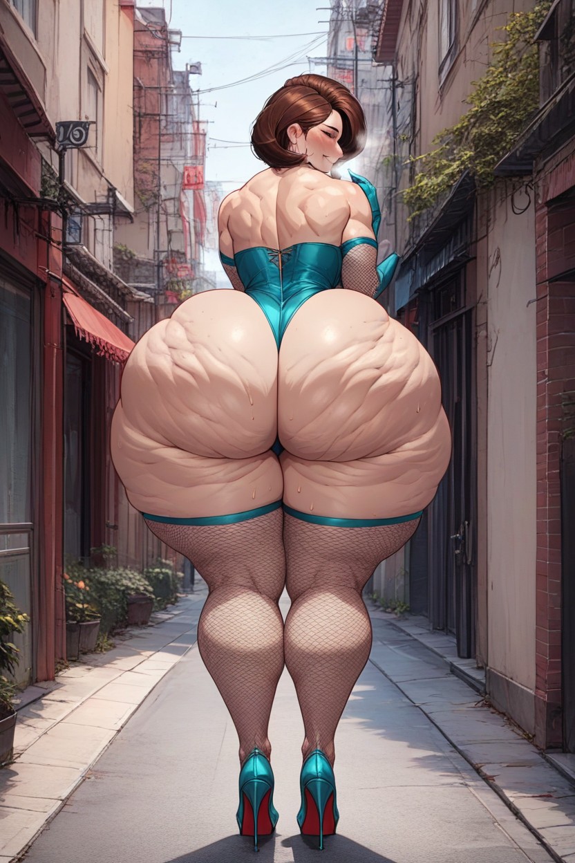 Round Butt, Curves, Exposed Breasts AI Porn