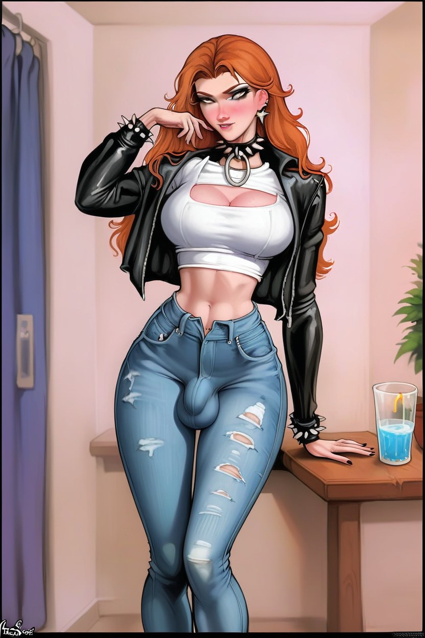 Perfect Face, Extremely Beautiful, Massive Bubble Boobs Shemale AI Porn