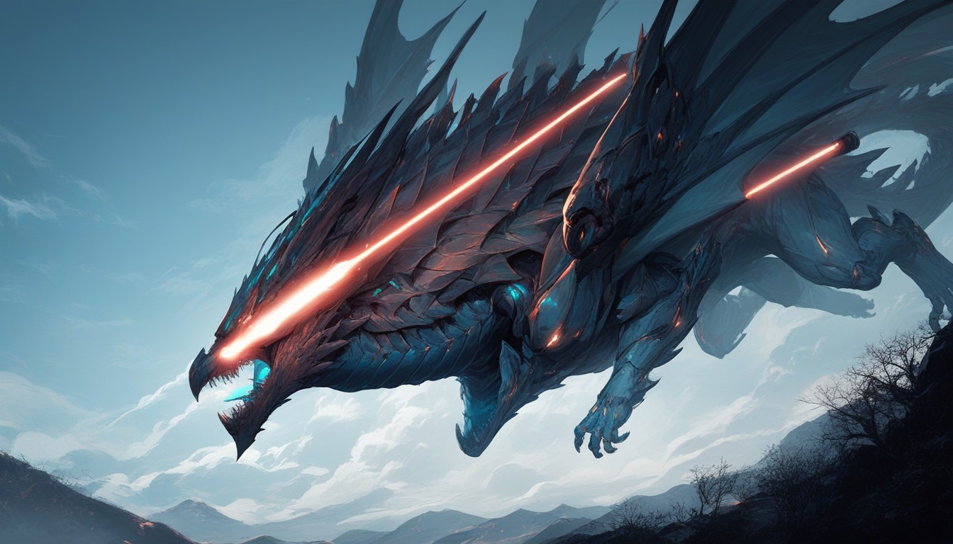 Flying Midair, Side View, Massive Dragon Hentai AI Porn