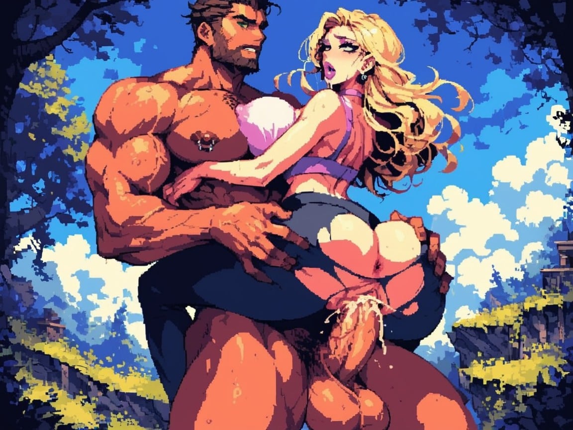 Perfect Fit Round Ass, Jumping Breasts, Spit Drooling From Mouth AI Porn