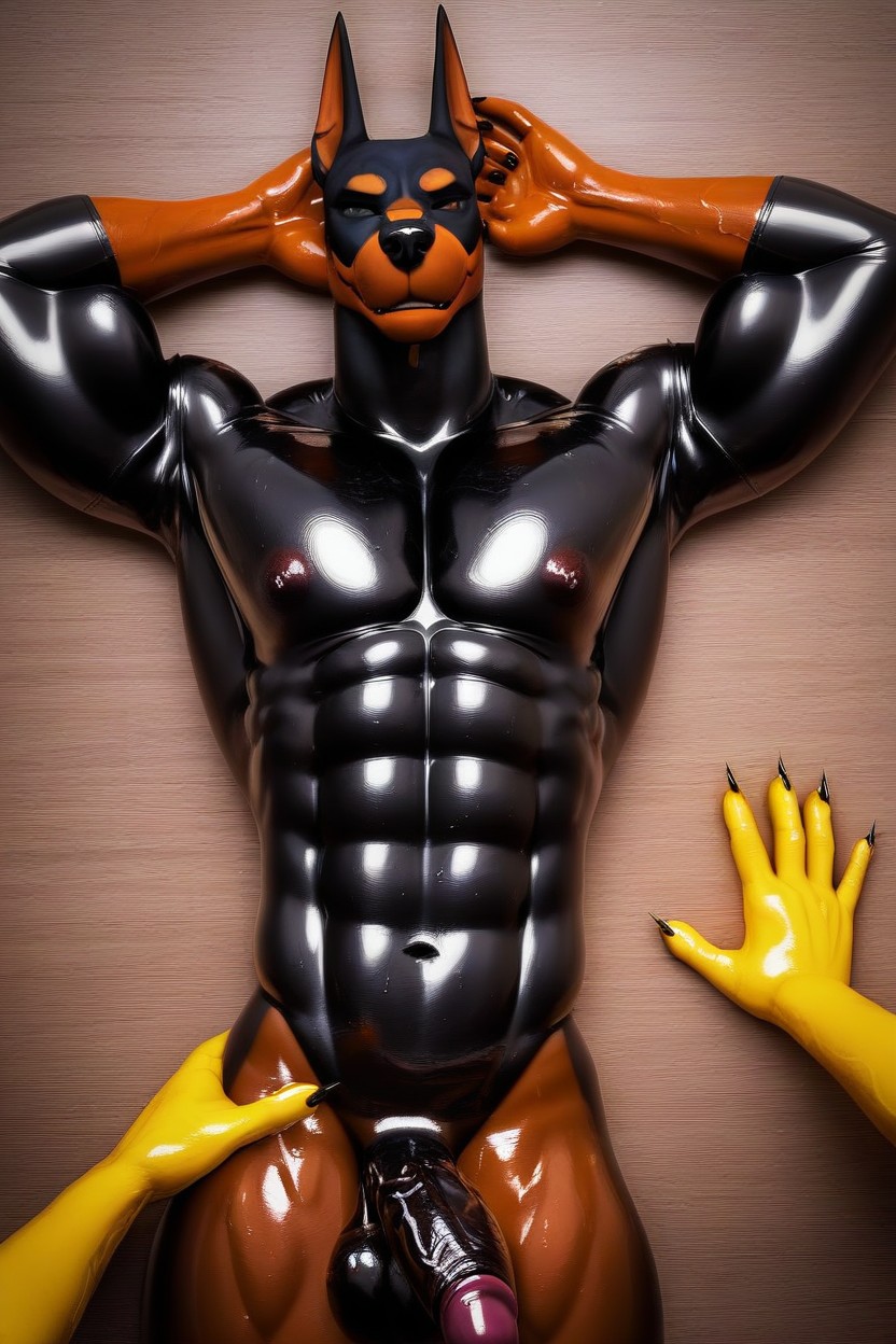 Sweaty, Veiny, Oiled Skin Furry AI Porn