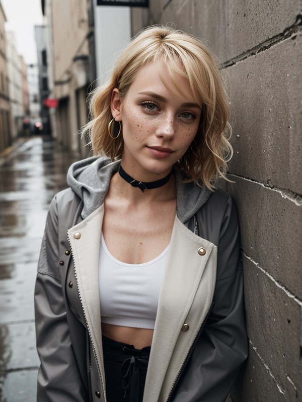Waist, Very Short Hair, Heavy Rain AI Porn