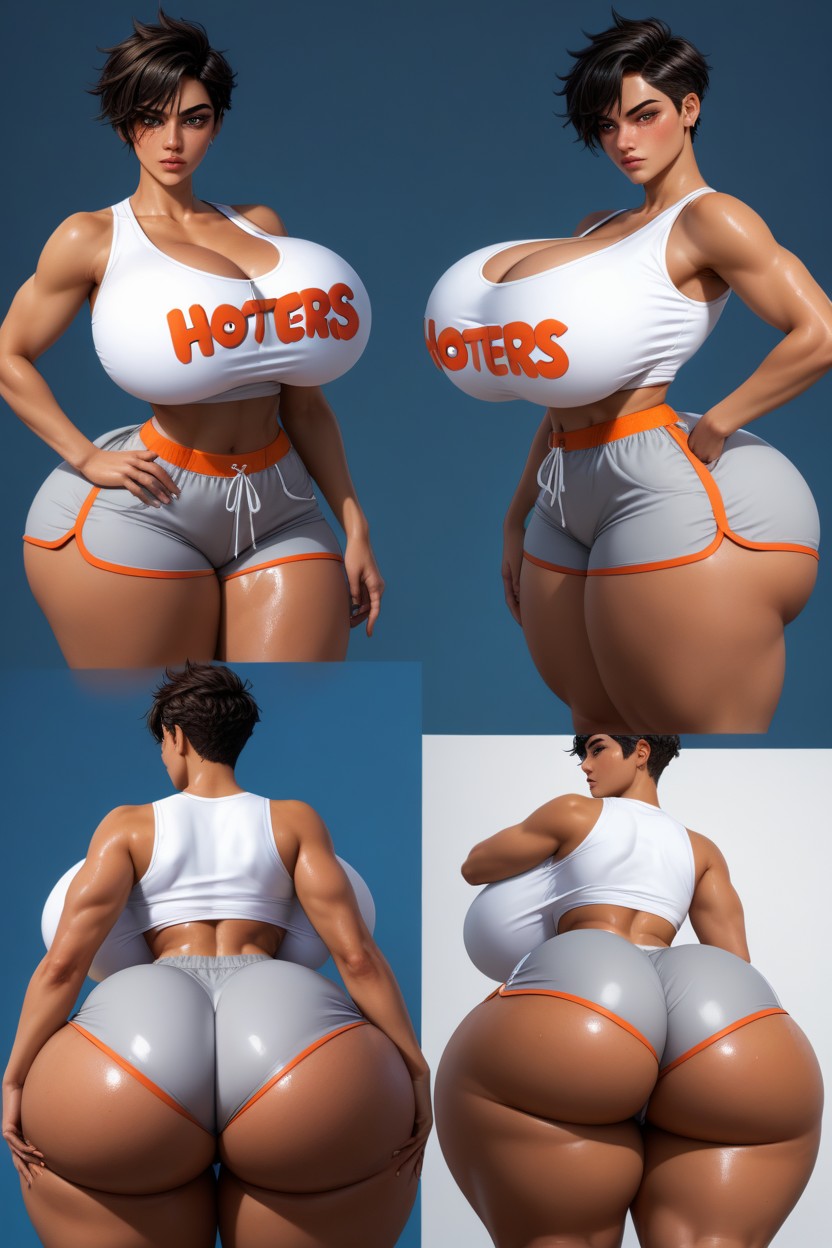 18+, Form Fitting Clothes, Massive Ass AI Porn