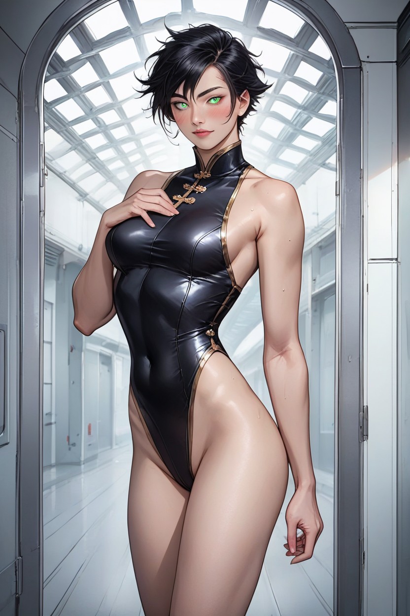 Tomboy, Perfect Anatomy, Blushing Hentai AI Porn