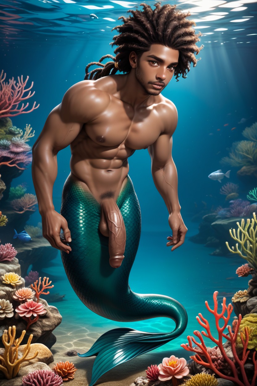 Shy, African, Humanoid AI Gay Porn