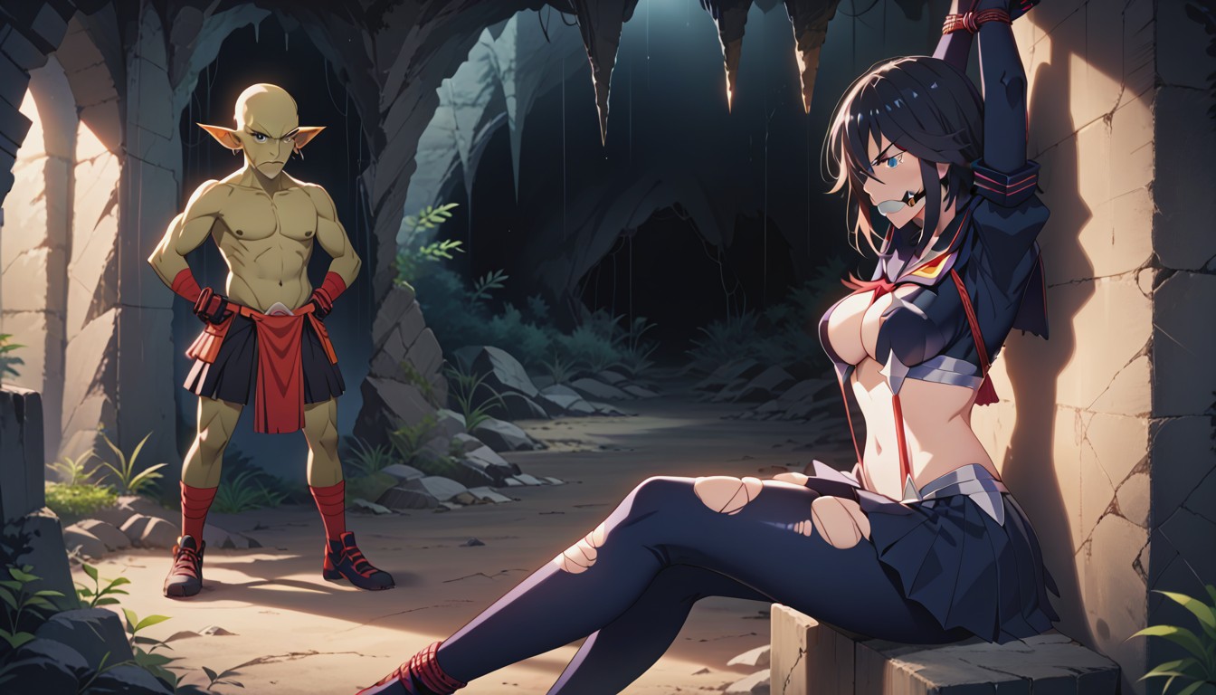 Female Ryuko Matoi From Kill La Kill, Taller Female, Night Hentai AI Porn