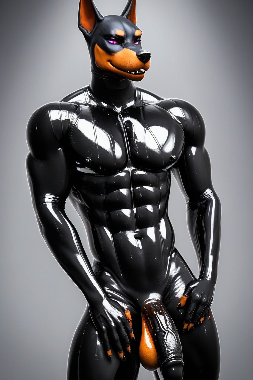 Veiny, Latex, 18+ Furry AI Porn