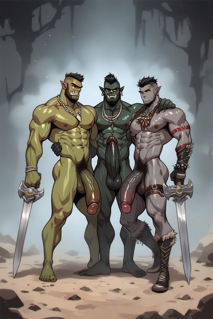Orc Male, Selfie, Strong Jawline Porno IA Gay
