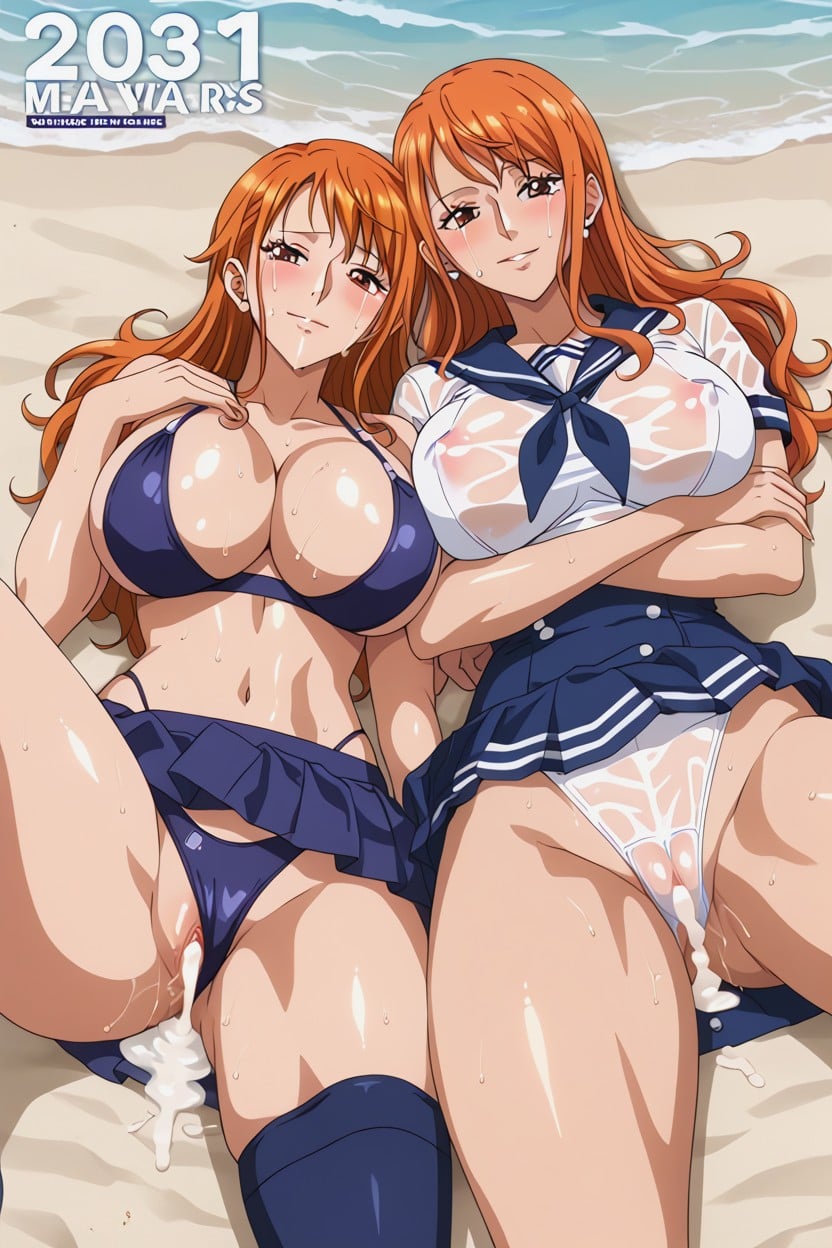 Perfect Figure, Magazine Cover, Laying Hentai AI Porn