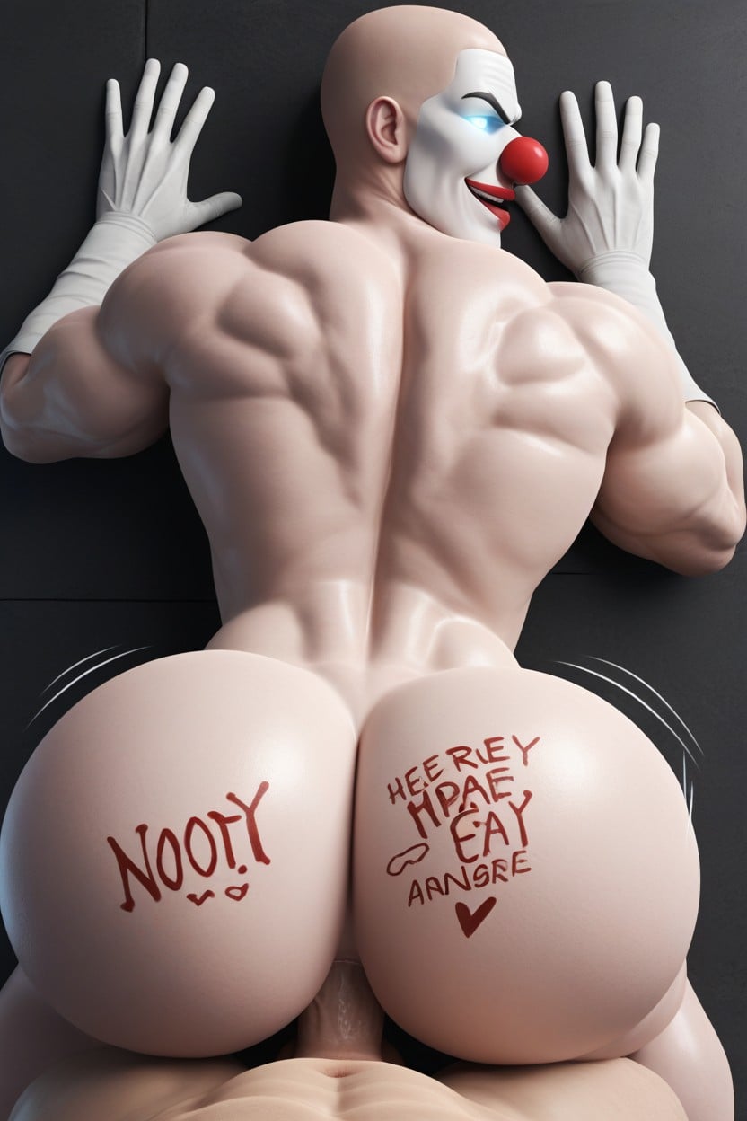 Clown, Muscular, Rear View AI Gay Porn