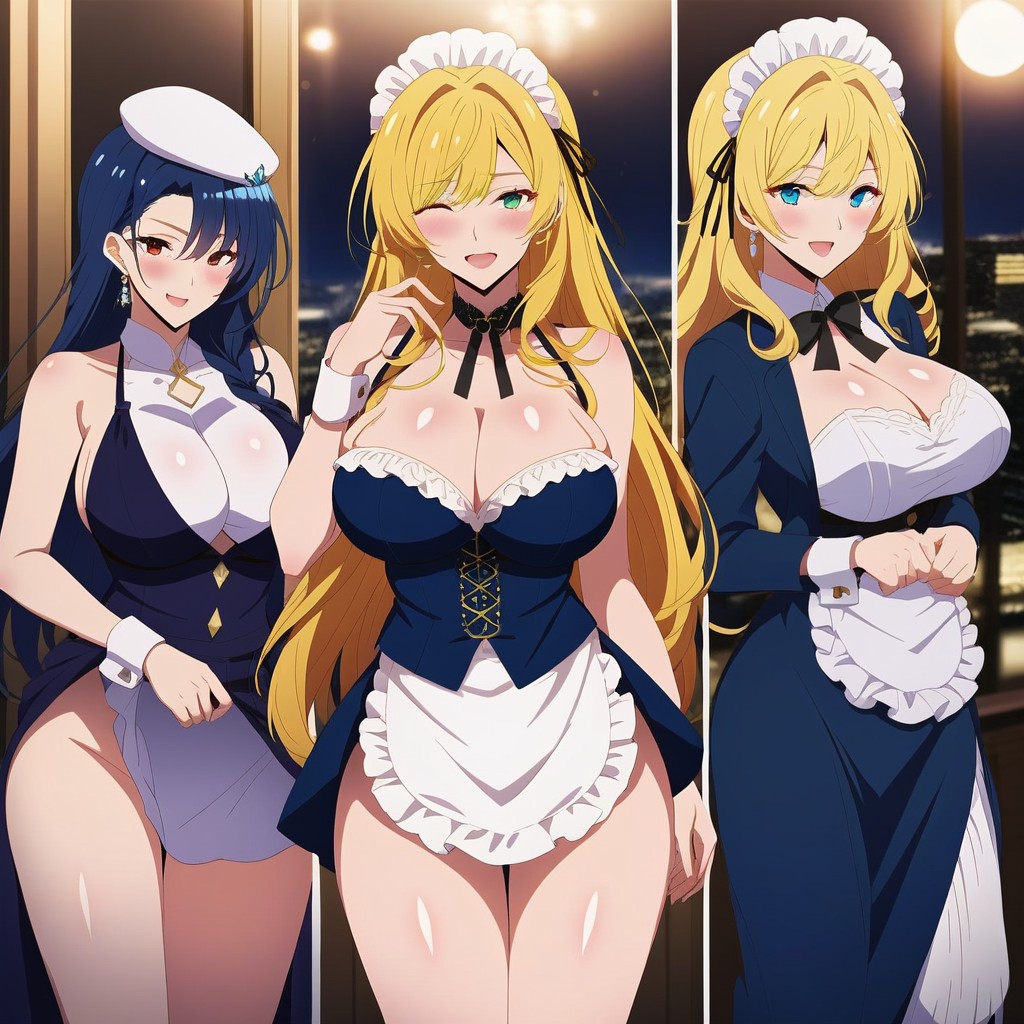 En Caliente, 3 Personas, Múltiples Vistas Hentai IA
