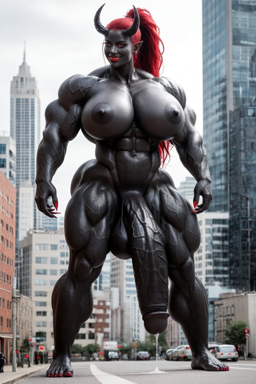 Thick Thighs, Bottom Heavy, Toned Muscles Shemale AI Porn