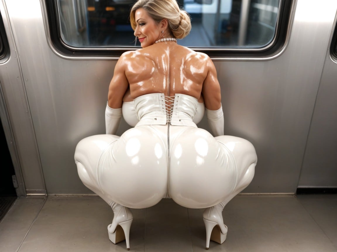 Focus On Breasts, Rearview, Mature Milf MILF AI Porn