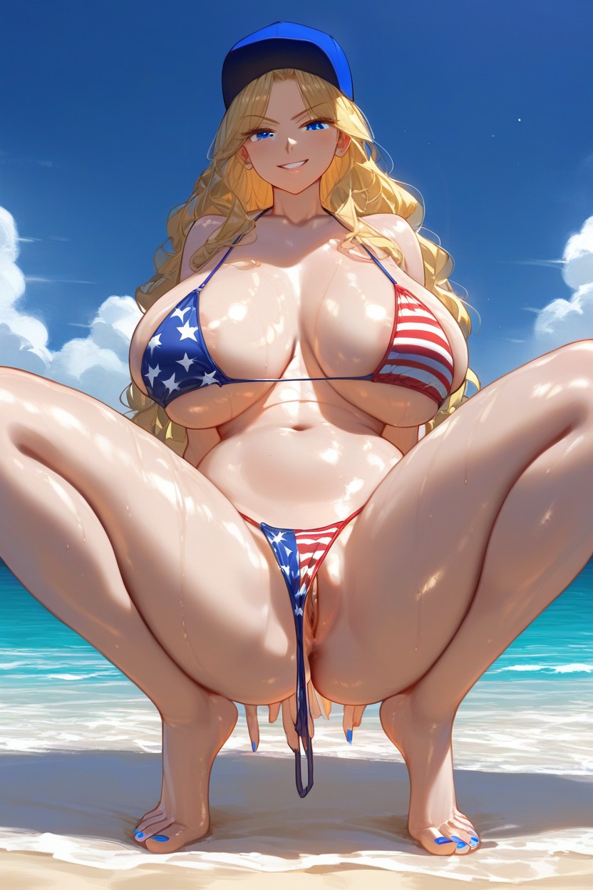 Smirk, Alone, Red Baseball Hat Hentai AI Porn
