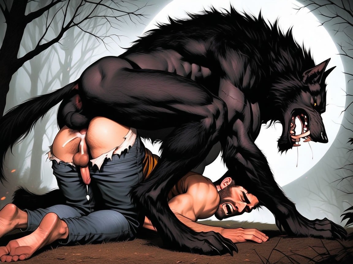 Hairy Sheath, Creampie Cum Spurting, Werewolf Orgasm Porno IA Gay