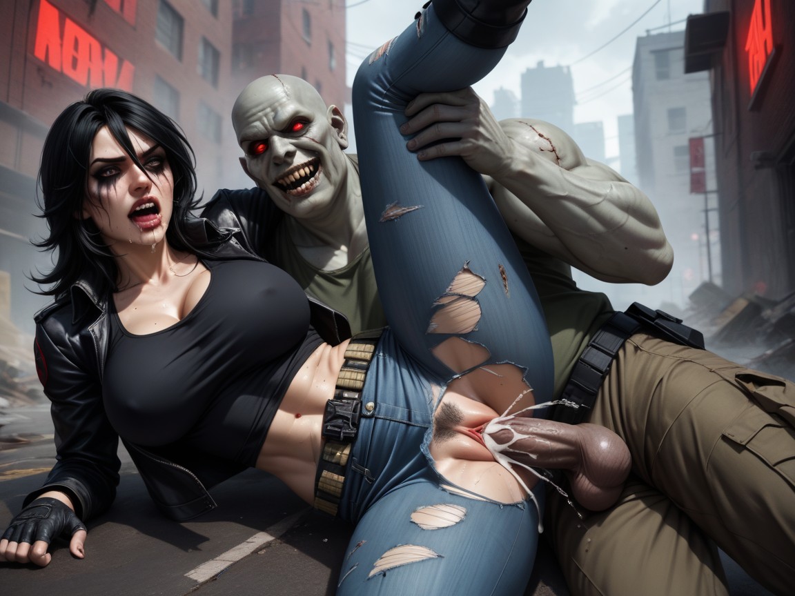 Penetration Zombie, Fat Zombie, A Lot Drooling AI Porn