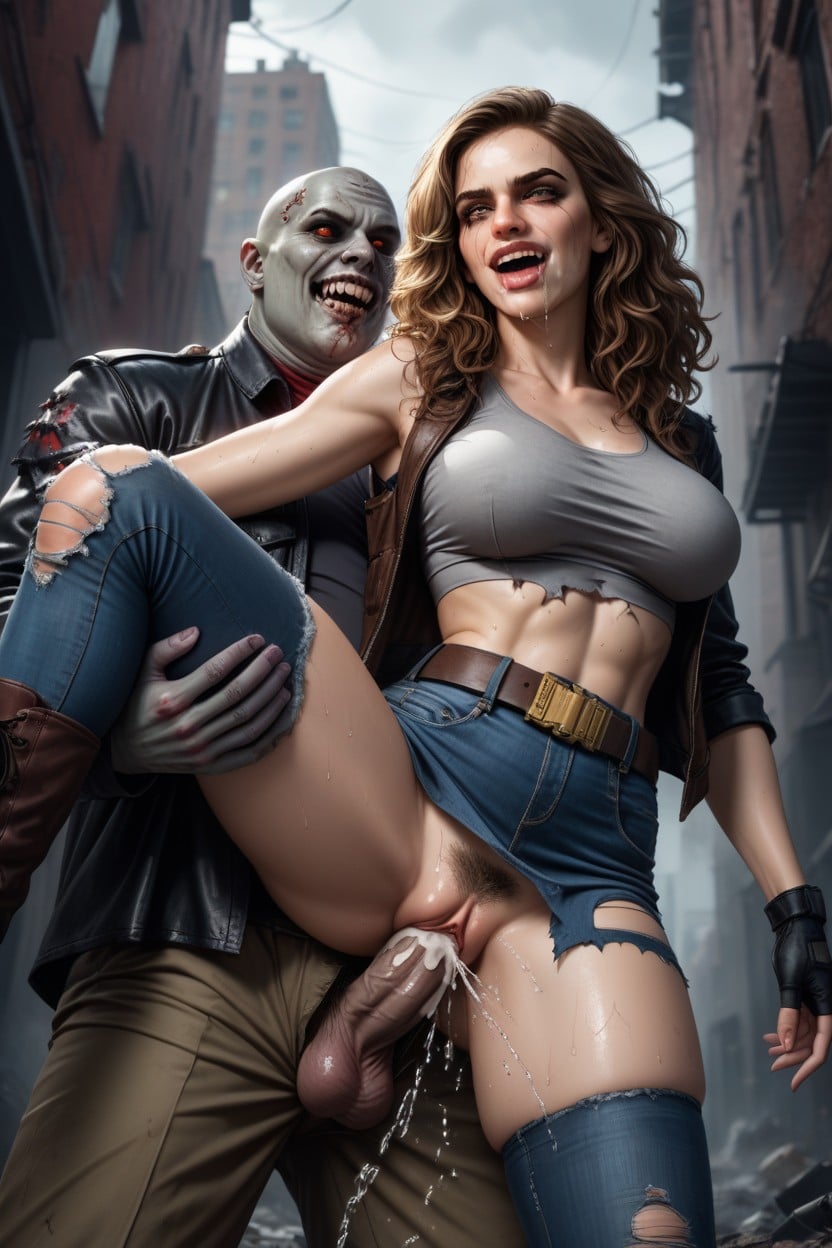 Red Evil Eyes, Zombie Sex, Spooning Sex AI Porn