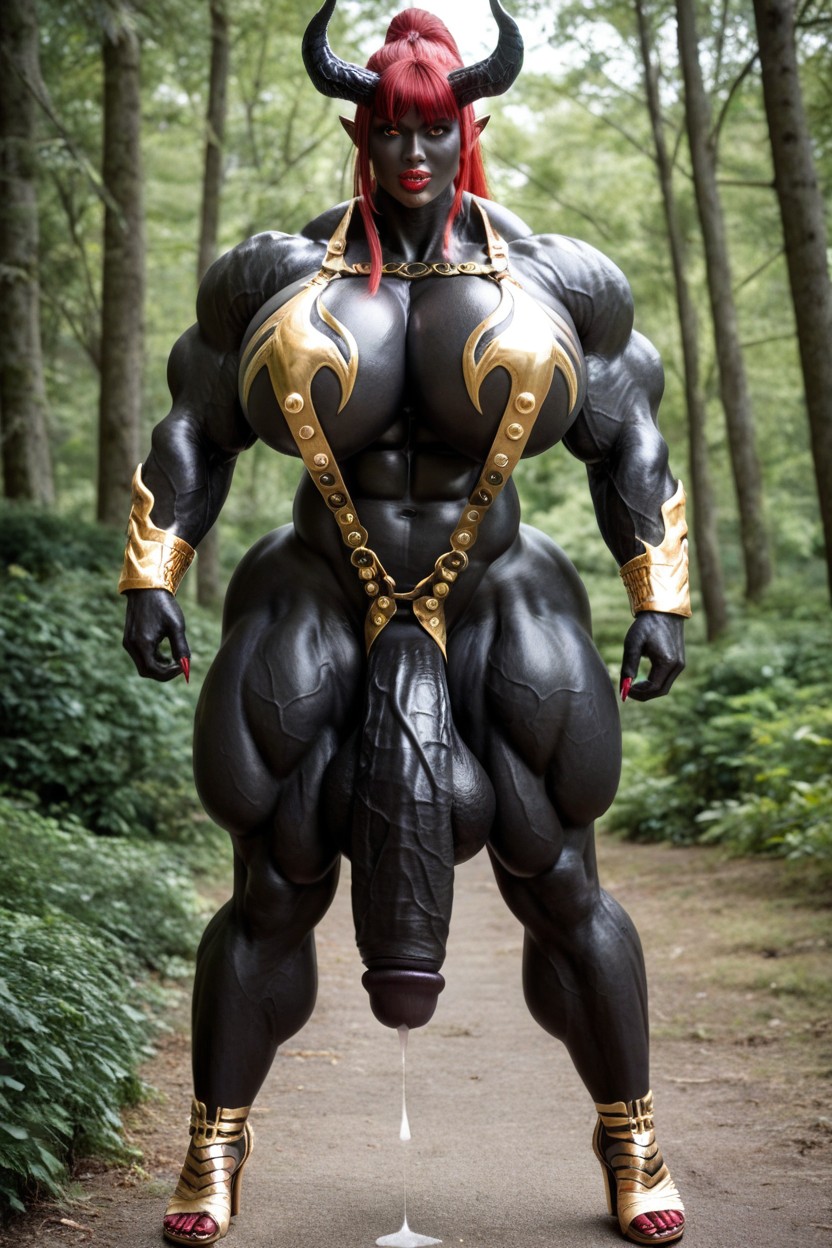 Gigantic Tits, Ultra Muscular, Gladiator Shemale AI Porn