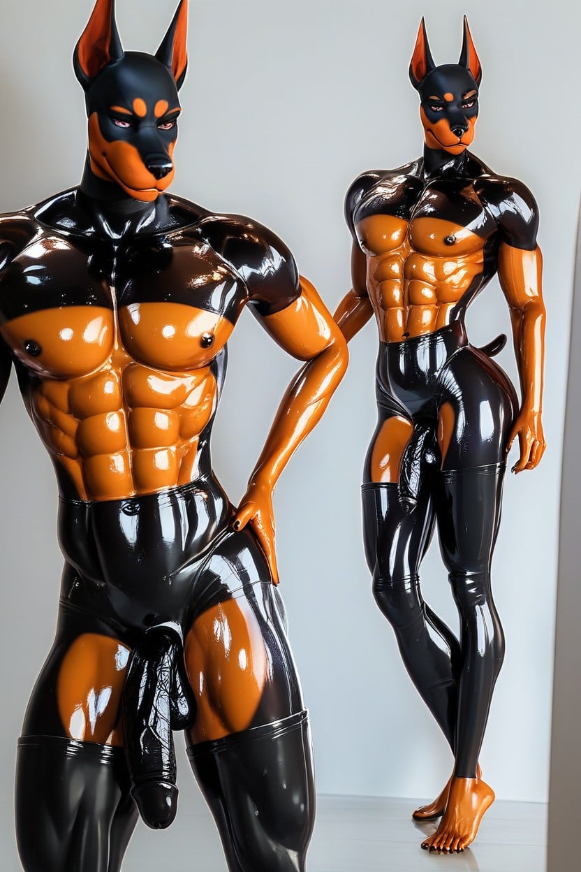 Veiny, Doberman, Massage Furry AI Porn