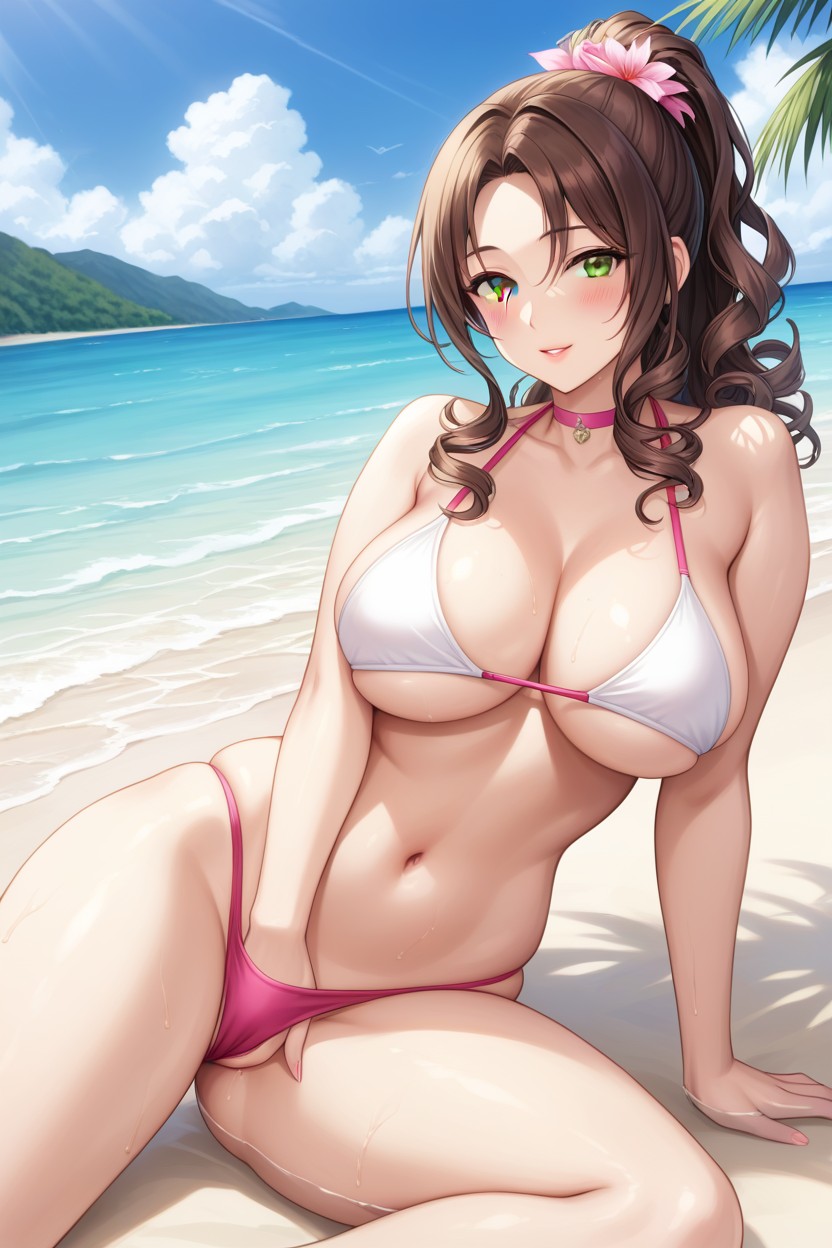 Swimming, Looking At Viewer, Front View Hentai AI Porn