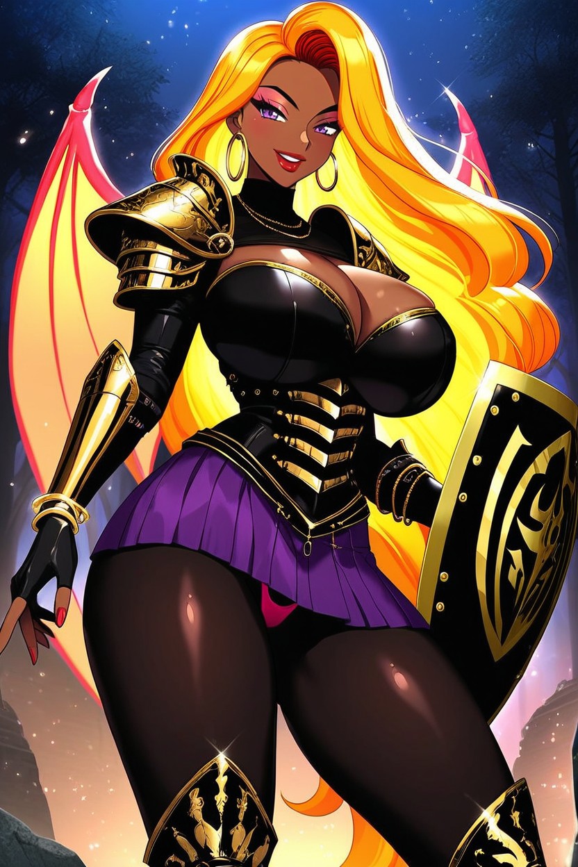 Smile, Motto Haramase Honoo No Oppai Isekai Chou Ero Succubus Gakuen, Wide Hips Ebony AI Porn