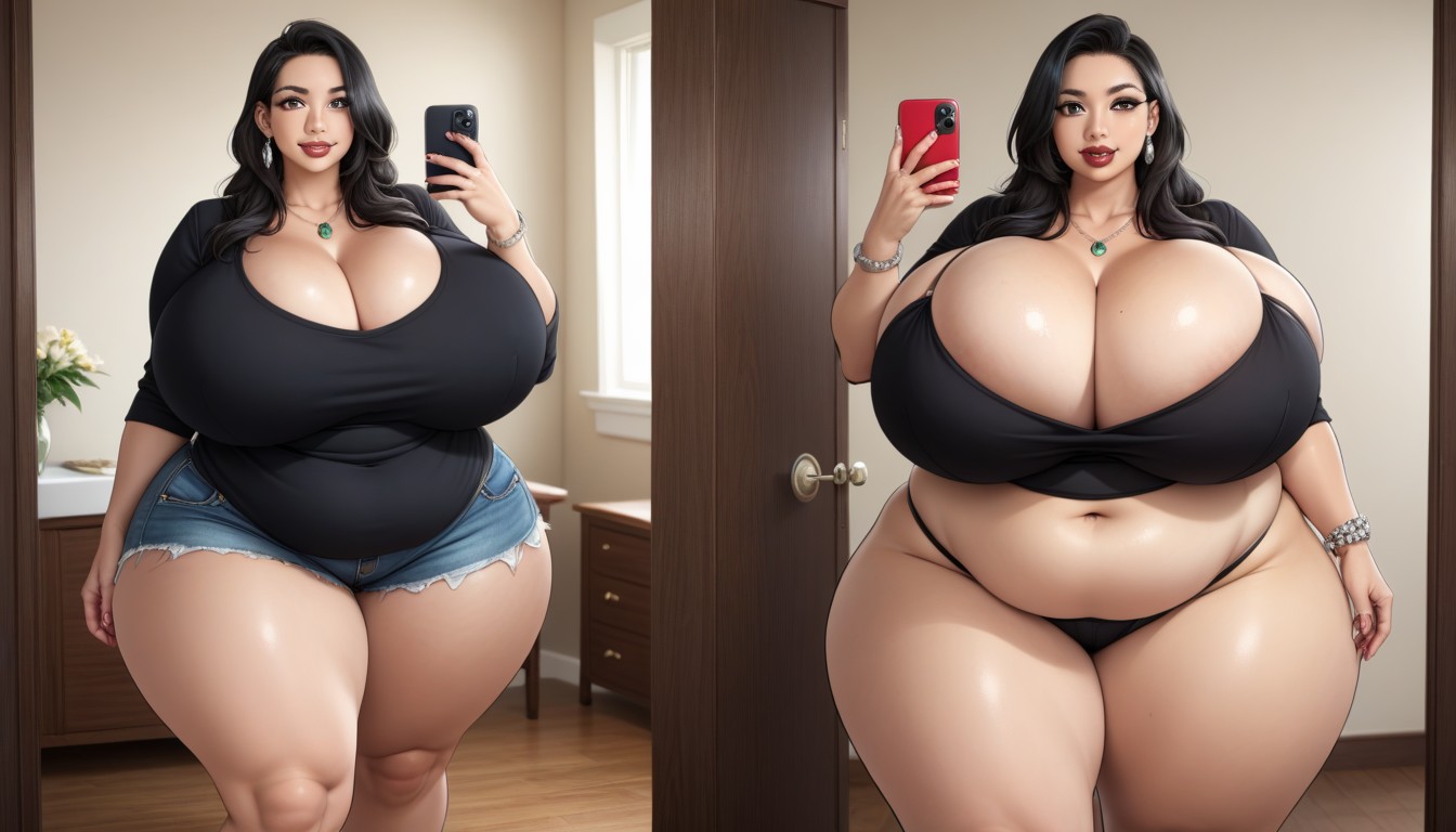 The Most Perfect Sexy Thick Plump Very Fat Asian American Woman, 18+, The Most Gargantuan Fat Breasts Expansion Porno BBW IA