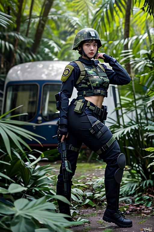 Hdr, Jungle Building, Standing Porno IA Asiatique