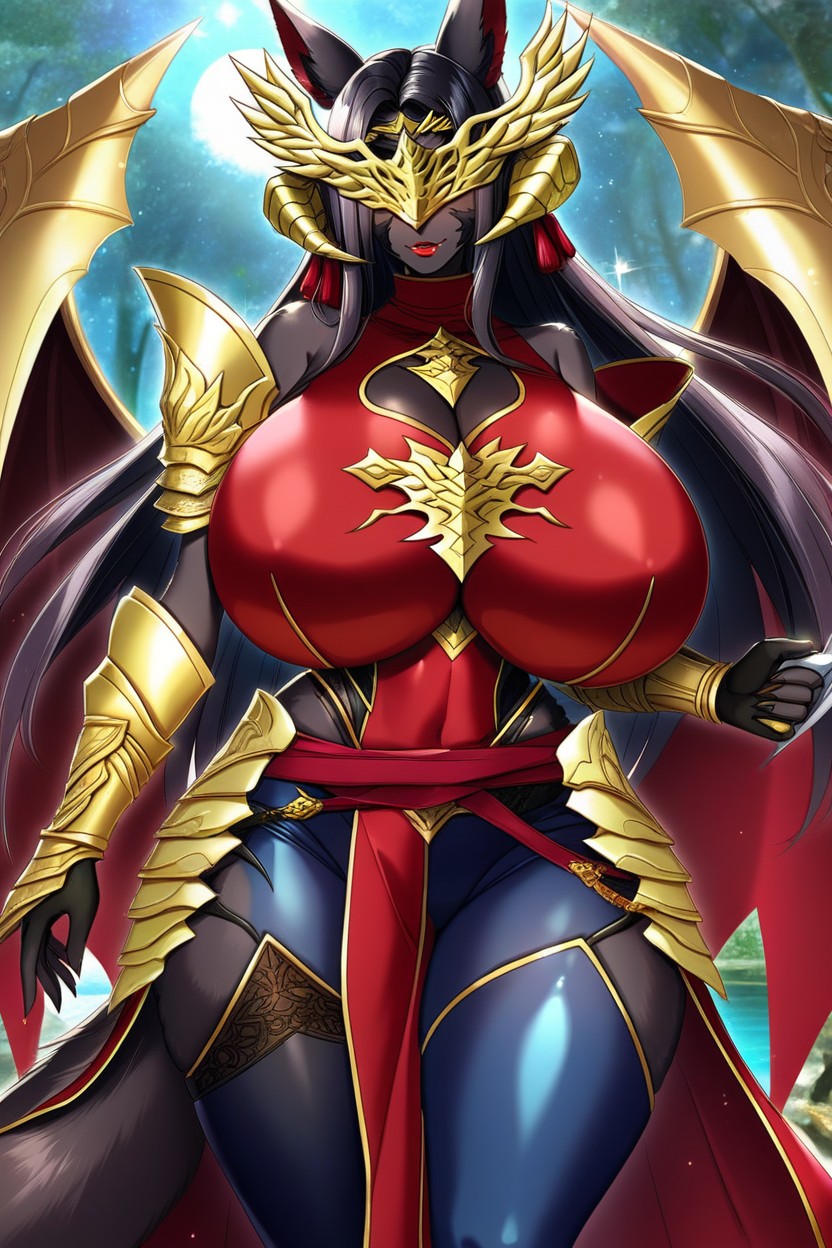 Wide Hips, Night, Shoulder Armor Furry AI Porn